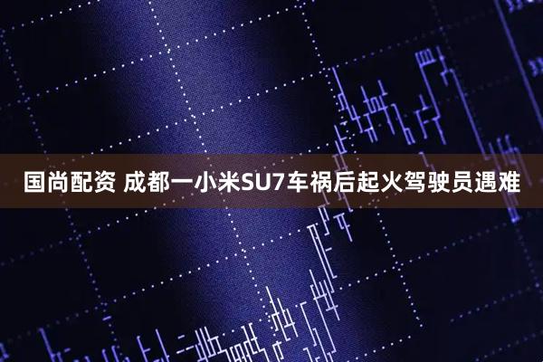 国尚配资 成都一小米SU7车祸后起火驾驶员遇难